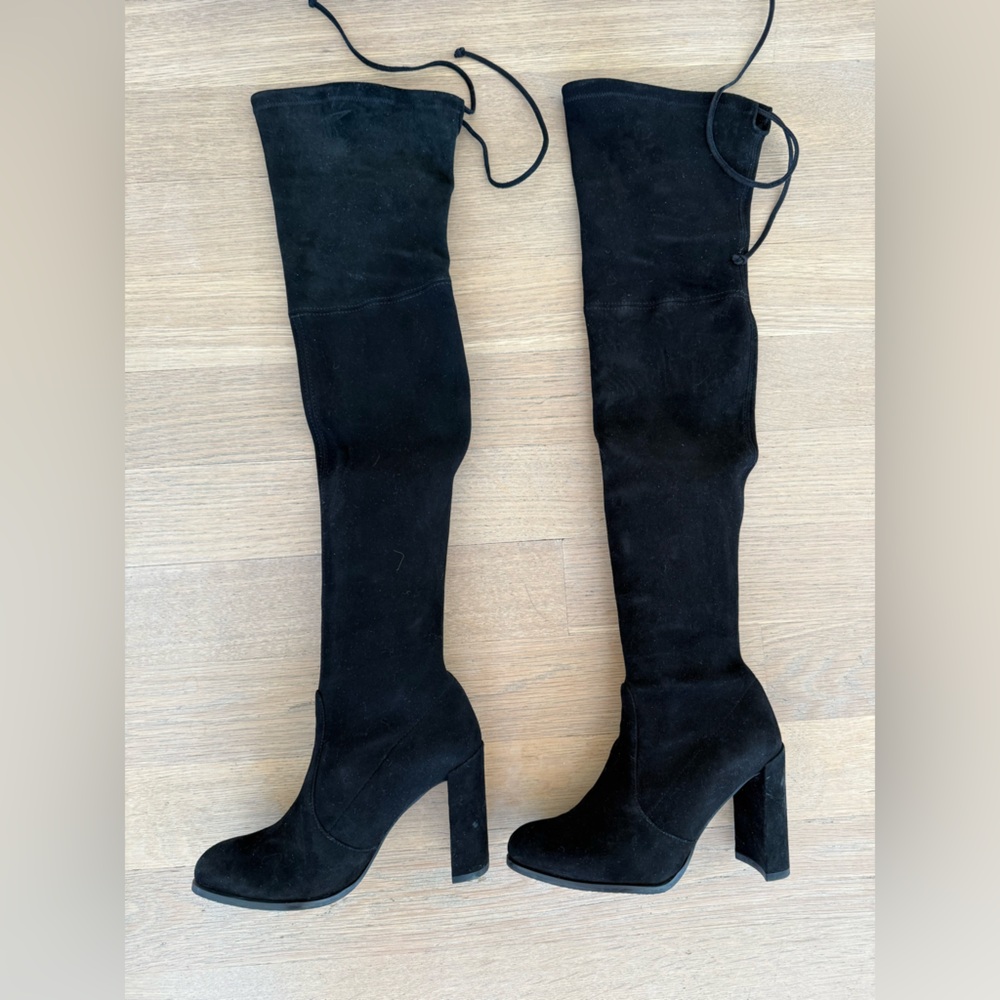 Stuart Weitzman Highlands boots - black suede - Picture 2 of 8